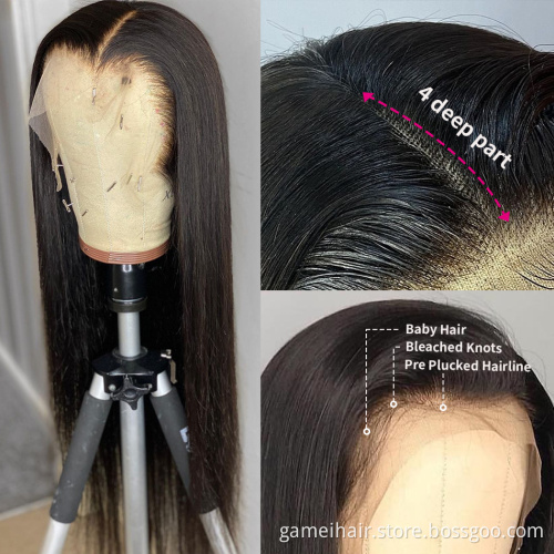 Wholesale Cheap Straight Hd Full Lace Frontal Closure Wig Raw Brazilian Virgin Natural Human Hair Lace Front Wig For Black Women